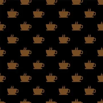Seamless pattern, background with cups Stock Illustration