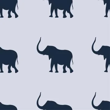 Seamless pattern background with cute elephants. Vector EPS10 illustration. Stock Illustration
