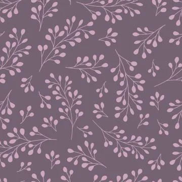 Seamless pattern background, digital paper with enchanting whimsical flowers Stock Illustration