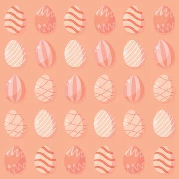 Seamless pattern background with easter egg icons Vector Stock Illustration