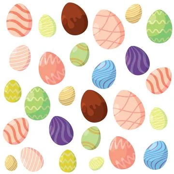 Seamless pattern background with easter egg icons Vector 스톡 일러스트