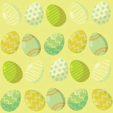 Seamless pattern background with easter egg icons Vector Illustrazione stock