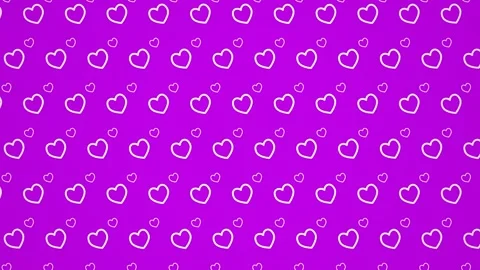 Seamless Pattern Background Featuring Repeating Pink Heart Shapes on Vibran.. Stock Footage 341775321