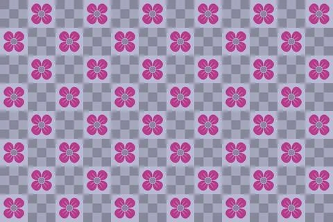 Seamless pattern background with flowers and squares Stock Illustration