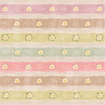 Seamless pattern background with flowers Stock Illustration