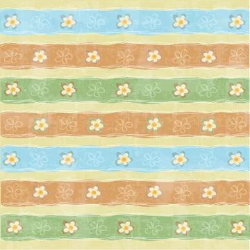 Seamless pattern background with flowers Stock Illustration