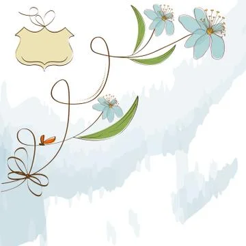 Seamless pattern background with flowers Stock Illustration