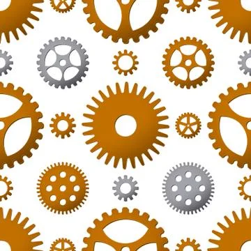 Seamless pattern background with gears. Stock Illustration