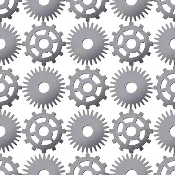 Seamless pattern background with gears. Stock Illustration