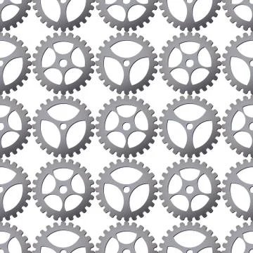 Seamless pattern background with gears. Illustrazione stock