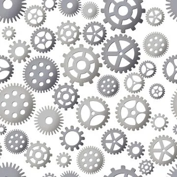 Seamless pattern background with gears. Stock Illustration