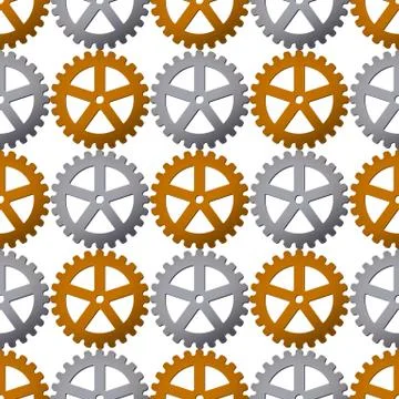 Seamless pattern background with gears. Stock Illustration