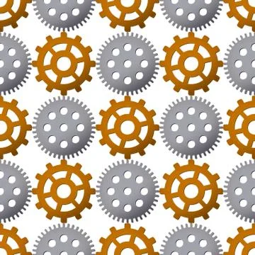 Seamless pattern background with gears. Stock Illustration