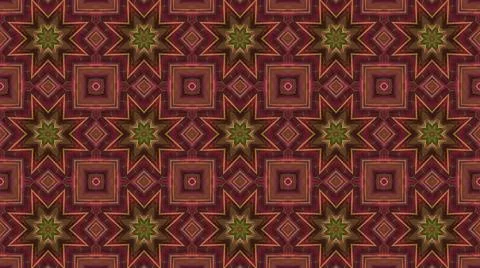 Seamless pattern background with glowing yellow star shapes on a brown backdr Illustrazione stock