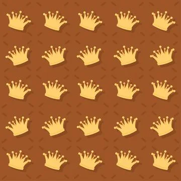Seamless pattern background with golden crowns Vector Stock Illustration