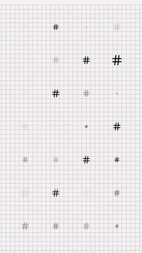 Seamless pattern background with hashtags. small hashtags slowly blink on grid. Stock Footage 322642968