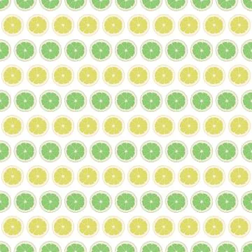 Seamless pattern background lemon and lime. Stock Illustration