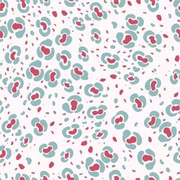 Seamless pattern background leopard print skin. Vector contexture for scrapbo Illustrazione stock