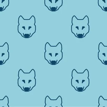 Seamless pattern background with low poly wolf Stock Illustration