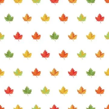 Seamless pattern background maple leaf. Stockillustratie