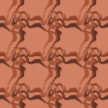 Seamless pattern background with multi-colored wavy lines. Stock Illustration