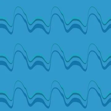 Seamless pattern background with multi-colored wavy lines. Stock Illustration