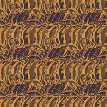 Seamless pattern background with multi-colored wavy lines. Stock Illustration