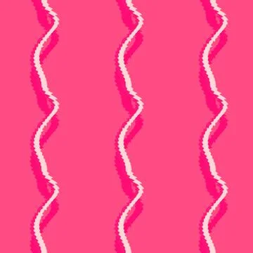 Seamless pattern background with multi-colored wavy lines. Stock Illustration