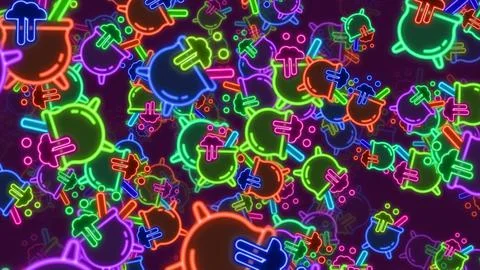 Seamless pattern background. multicolored Halloween icons Stock Illustration