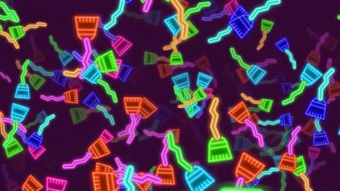 Seamless pattern background. multicolored Halloween icons Stock Illustration