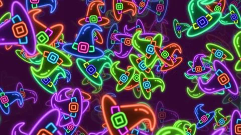 Seamless pattern background. multicolored Halloween icons Stock Illustration