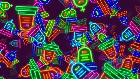 Seamless pattern background. multicolored Halloween icons Stock Illustration