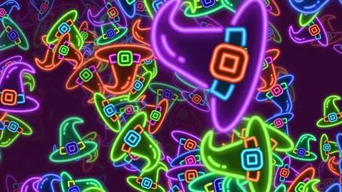 Seamless pattern background. multicolored Halloween icons Stock Illustration