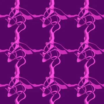 Seamless pattern background of multicolored lines with scribbler. Stock Illustration