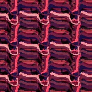 Seamless pattern background of multicolored lines with scribbler. Stock Illustration