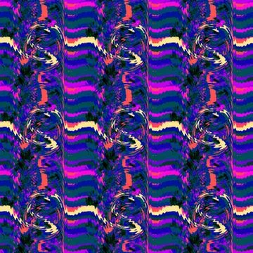 Seamless pattern background of multicolored lines with scribbler. Stock Illustration