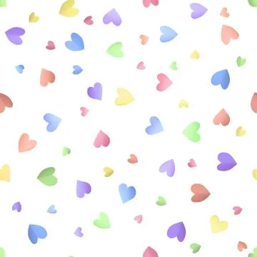 Seamless pattern background with pastel hearts. Stock Illustration