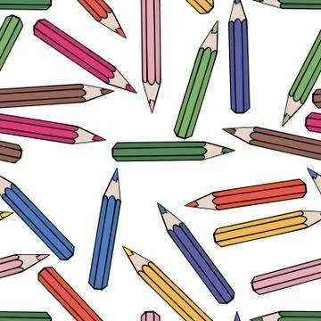 Seamless pattern background pencil. Stock Illustration
