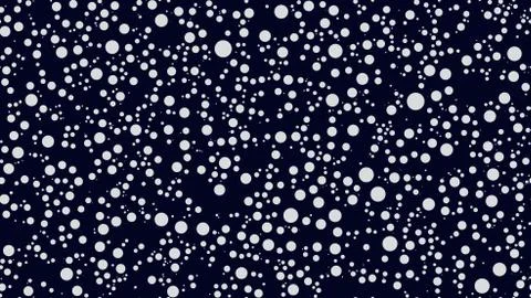 Seamless pattern, background with round stars in dark blue sky. Vector 스톡 일러스트