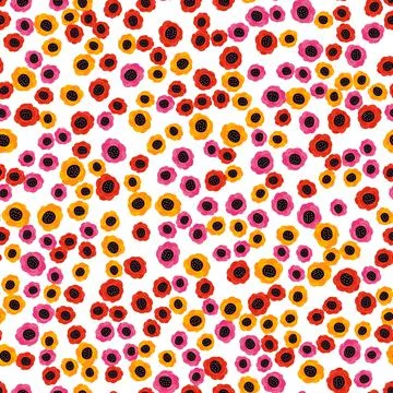 Seamless Pattern Background with Simple Flower Design Elements. Vector Illust 스톡 일러스트