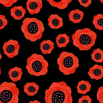 Seamless Pattern Background with Simple Flower Design Elements. Illustration 스톡 일러스트