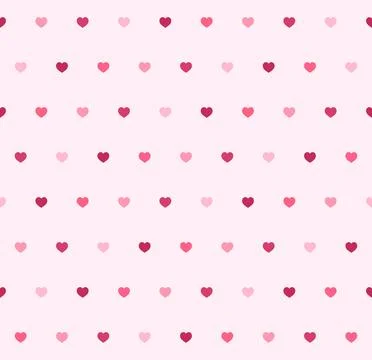 Seamless pattern background with small colorful hearts Stock Illustration
