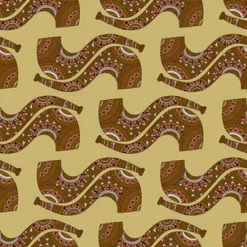 Seamless pattern background smoke brier. Zen tangle smoking pipe. Zentangle v Stock Illustration