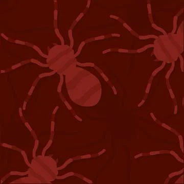 Seamless pattern background with spider insect icons Vector Stock Illustration