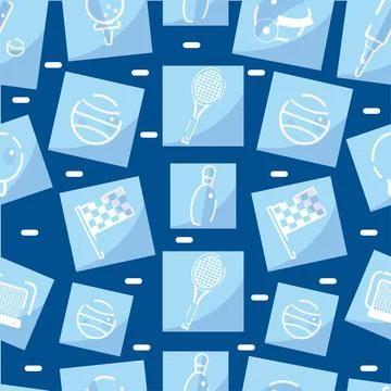 Seamless pattern background with sport icons Vector Stock Illustration