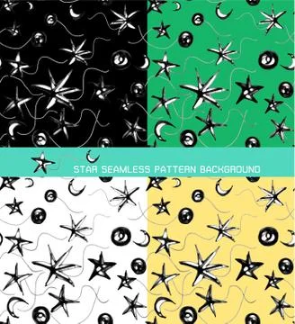 Seamless pattern background of star Stock Illustration