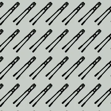 Seamless pattern background of  steel scissors Illustrazione stock