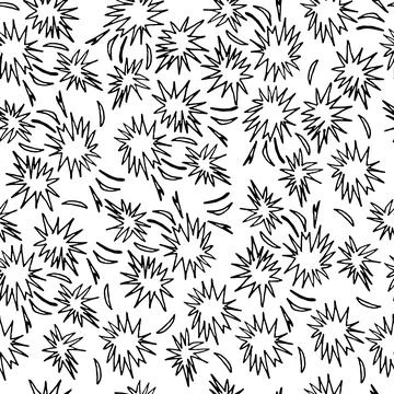 Seamless pattern, background, texture of abstract elements in the form of poi Stock Illustration