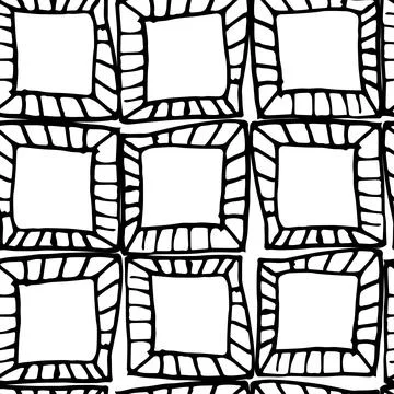 Seamless pattern, background, texture from squares and rectangles, contours,  Stock Illustration