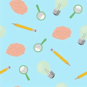 Seamless Pattern Background Thinking Stock Illustration